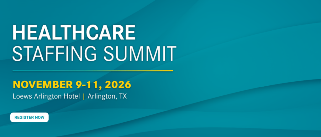 SIA Healthcare Staffing Summit 2026 event banner