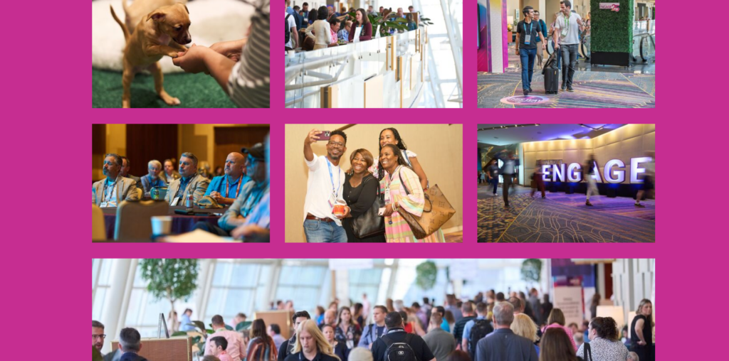 AICPA &amp; CIMA ENGAGE conference session with finance professionals attending a keynote presentation.