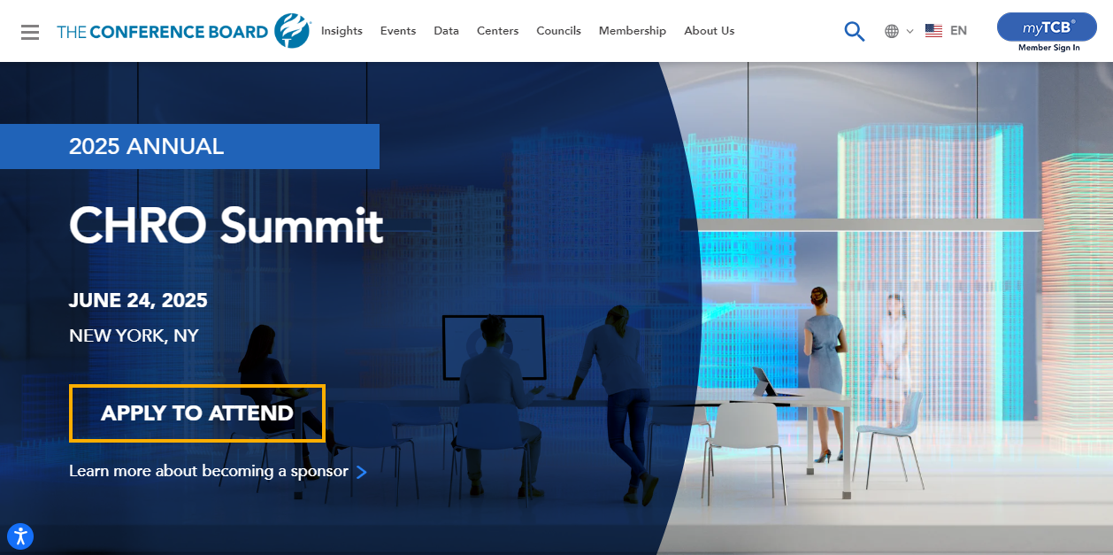 CHRO Summit landing page screenshot