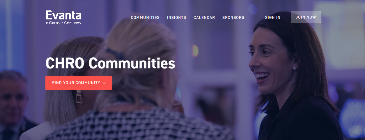 Evanta CHRO Communities landing page