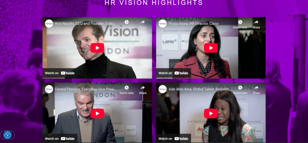 HR Vision London conference panel discussion with senior HR executives and industry experts