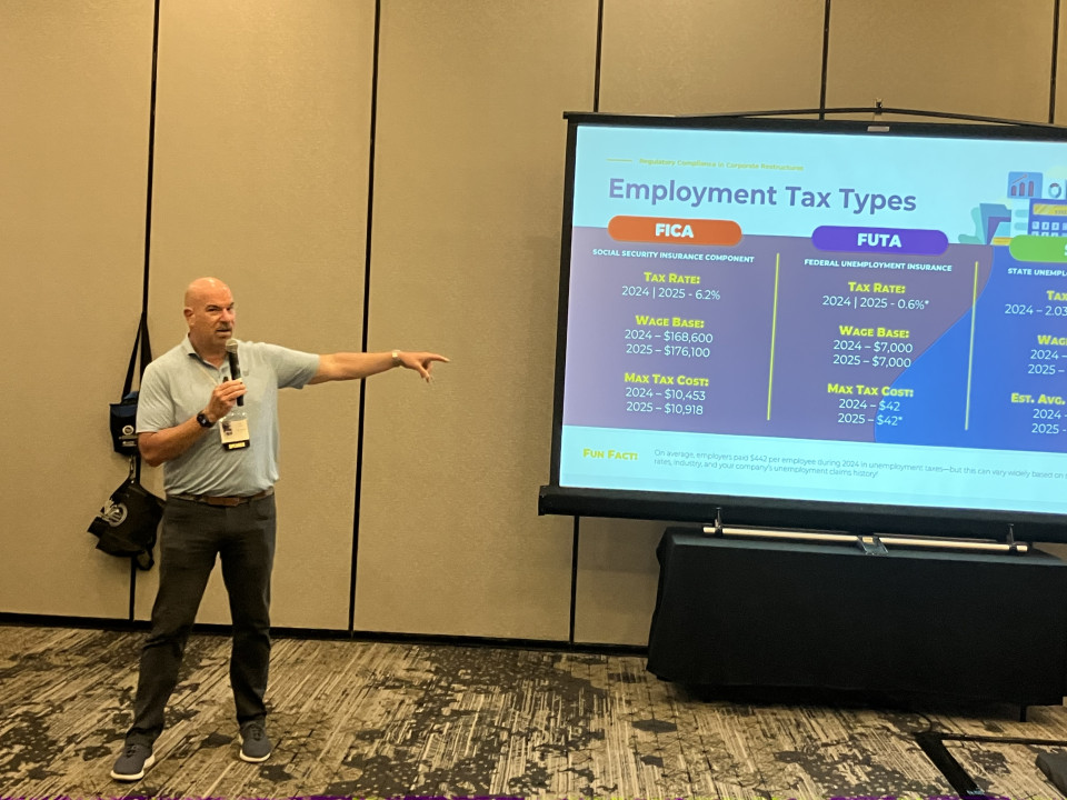 A keynote session at the Illinois Statewide Payroll Conference