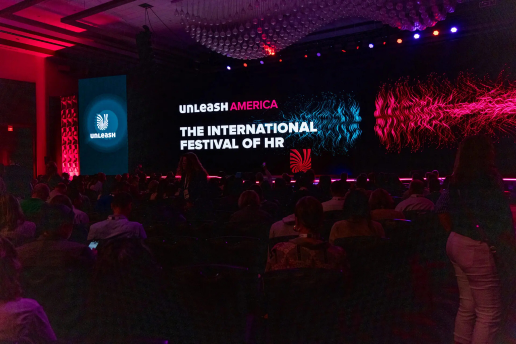 Audience attending a keynote session at UNLEASH America