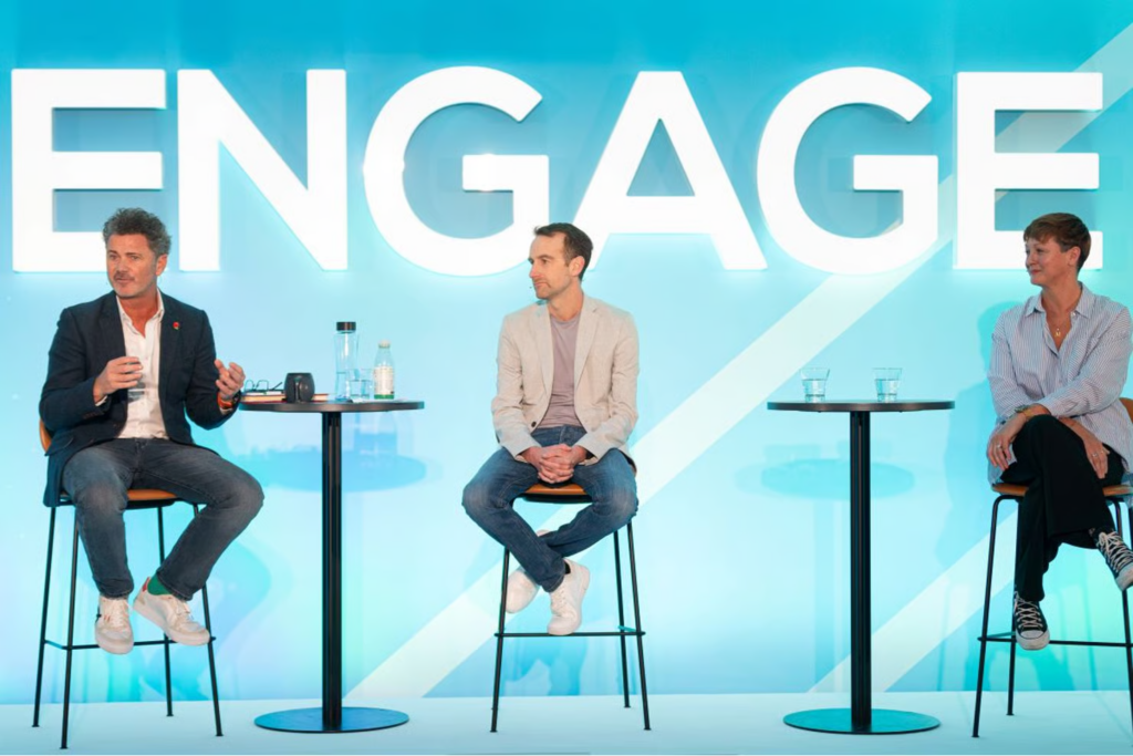 Panelists on stage at Bullhorn Engage conference