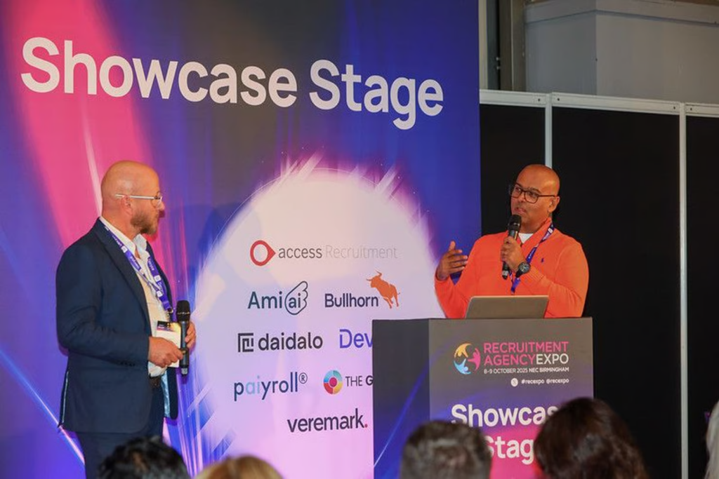 Speakers on a Showcase Stage at Recruitment Agency Expo Birmingham 2025