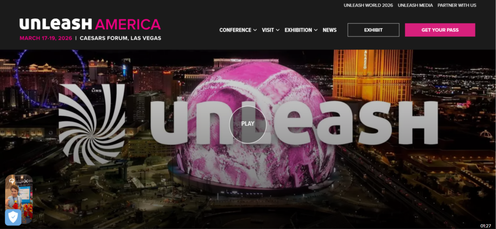 UNLEASH America HR tech conference in Las Vegas with HR leaders, exhibitors, and keynote sessions