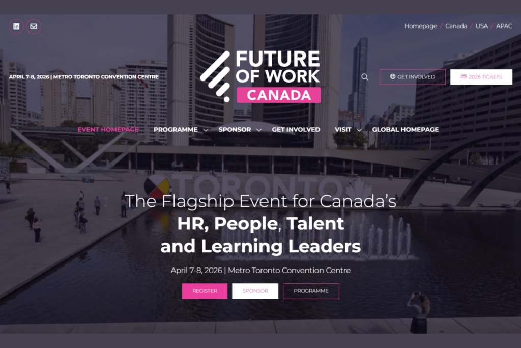 The Future of Work Canada 2026 homepage screenshot