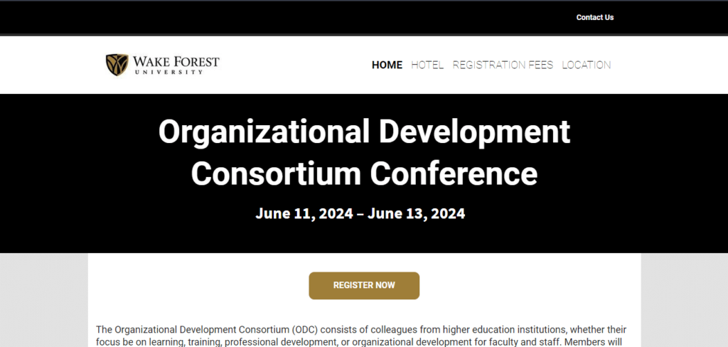 WFU Organization Development Conference