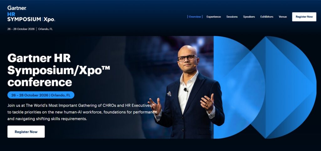 Pagina di atterraggio per il Gartner HR Symposium Xpo 2026