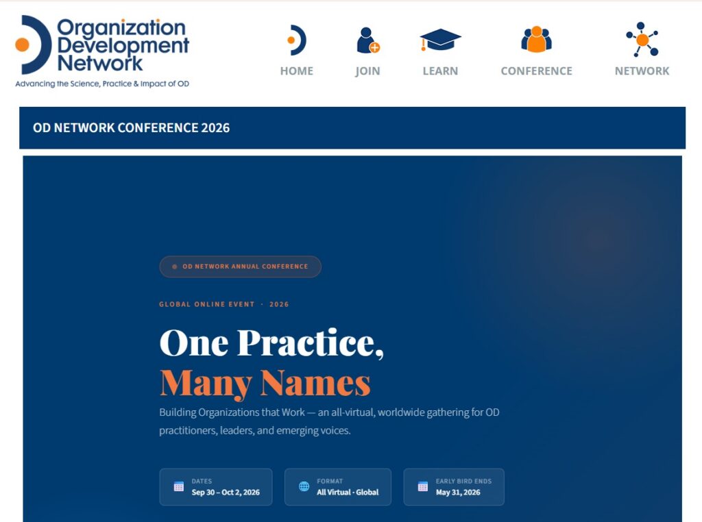 Webpage of the OD Network Conference 2026