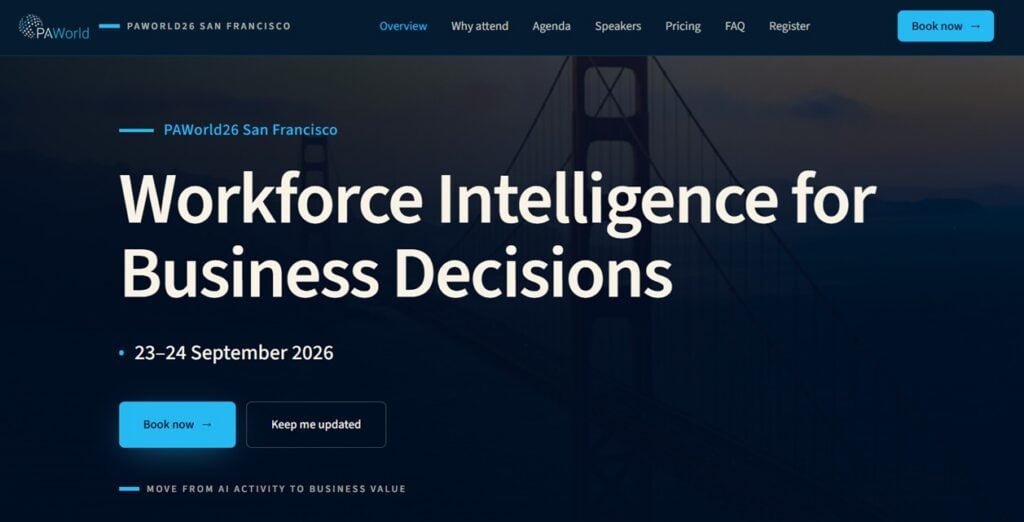 Landing page per la People Analytics World 2026