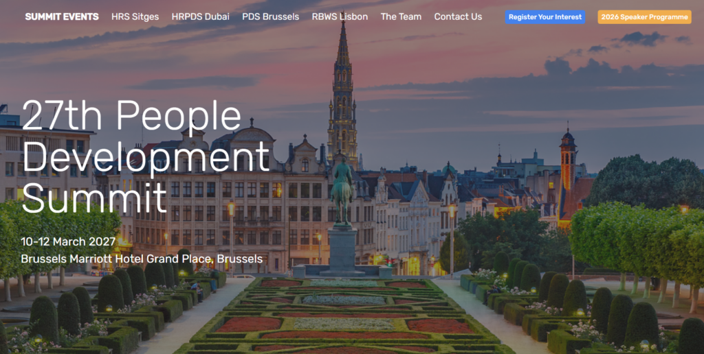 Landing page for the 27th People Development Summit