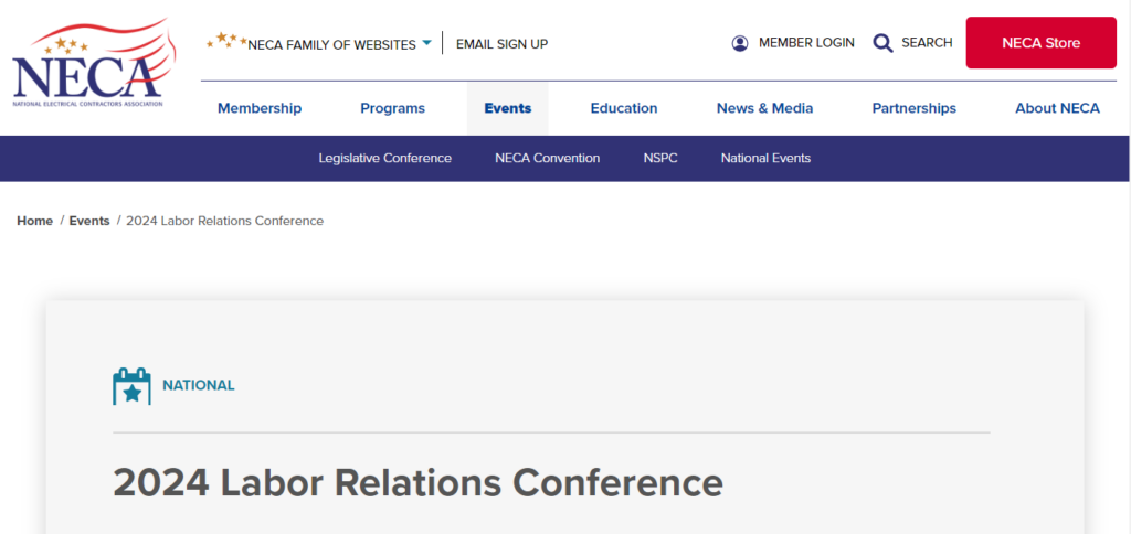 NECA Labor Relations Conference labor relations conferences