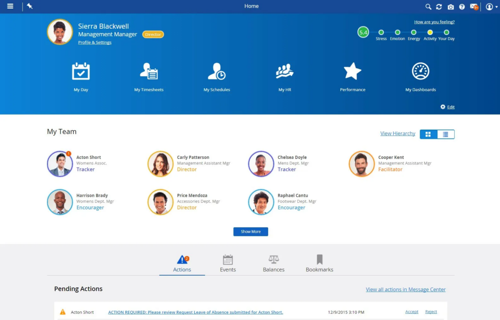 Dayforce screenshot