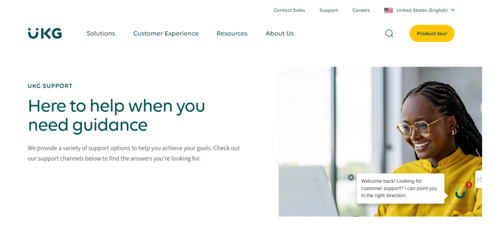 UKG Pro website screenshot