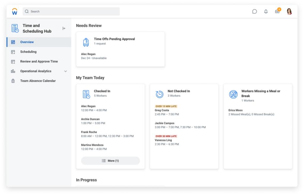 workday time tracking screenshot