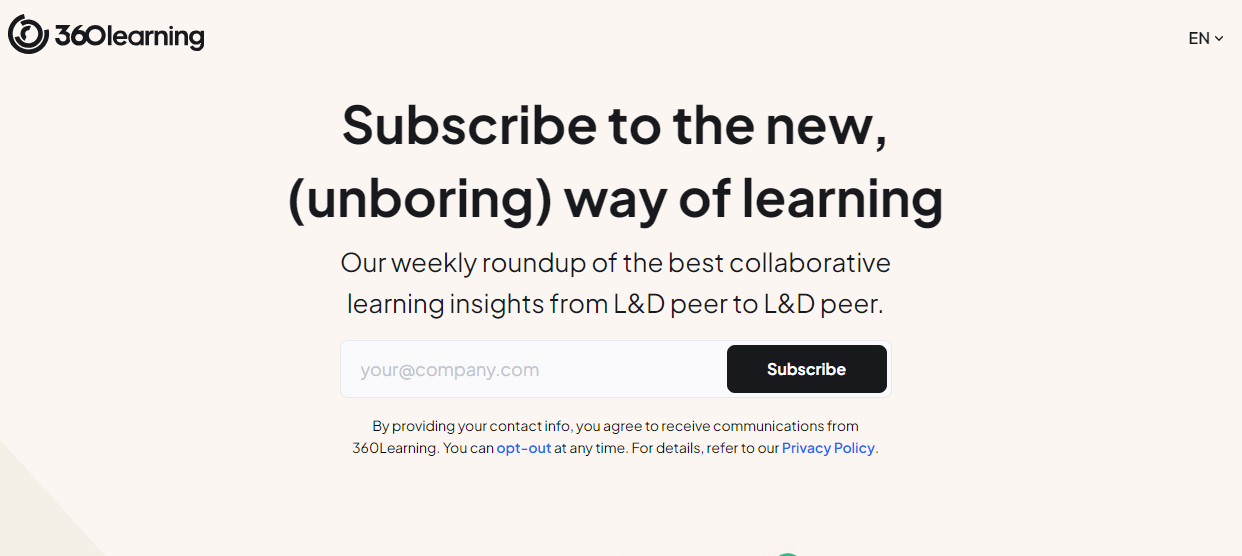 360 Learning, learning and development newsletter