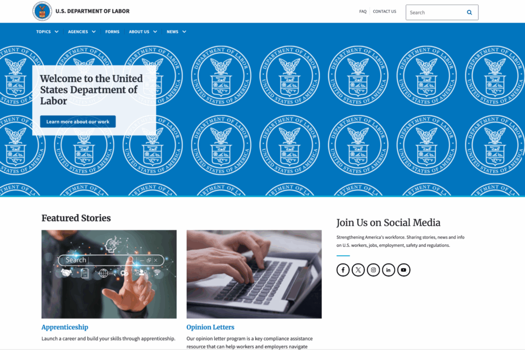 U.S. Department of Labor (DOL) Newsletter