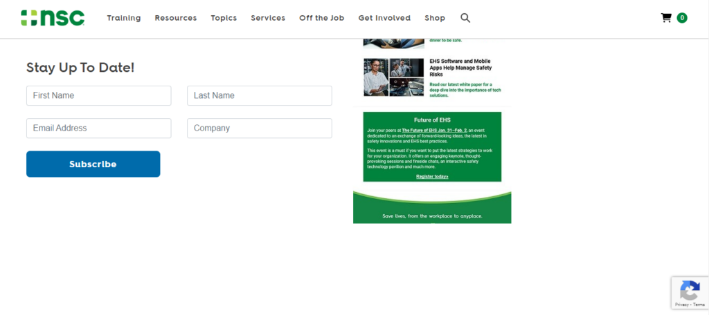 NSC Newsletter, a workplace safety newsletter