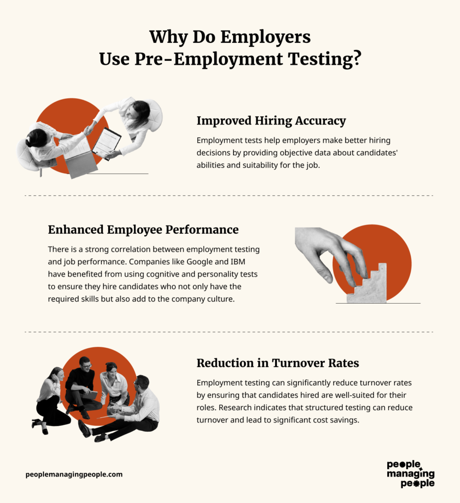 why do employers use pre employment testing infographic