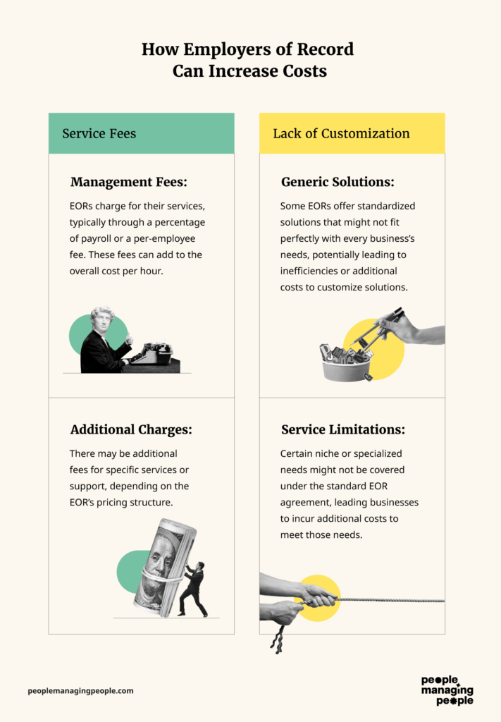 how much does an employee cost per hour how employers of record can increase costs infographics