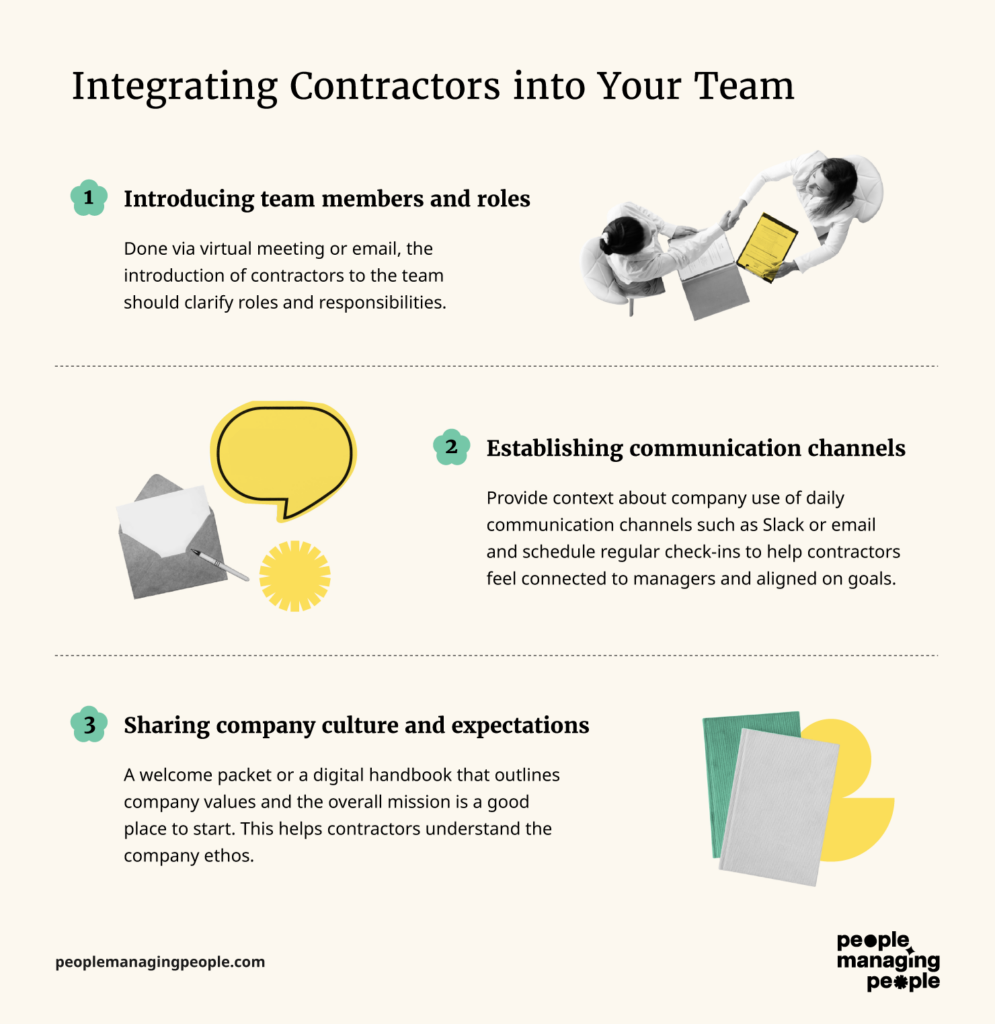 integrating contractors into your team infographic