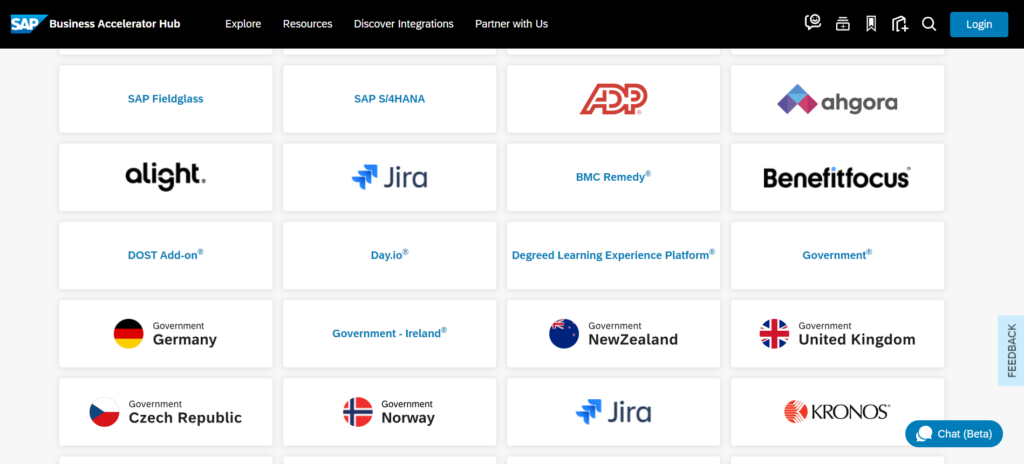 SAP SuccessFactors integration capabilities Screenshot