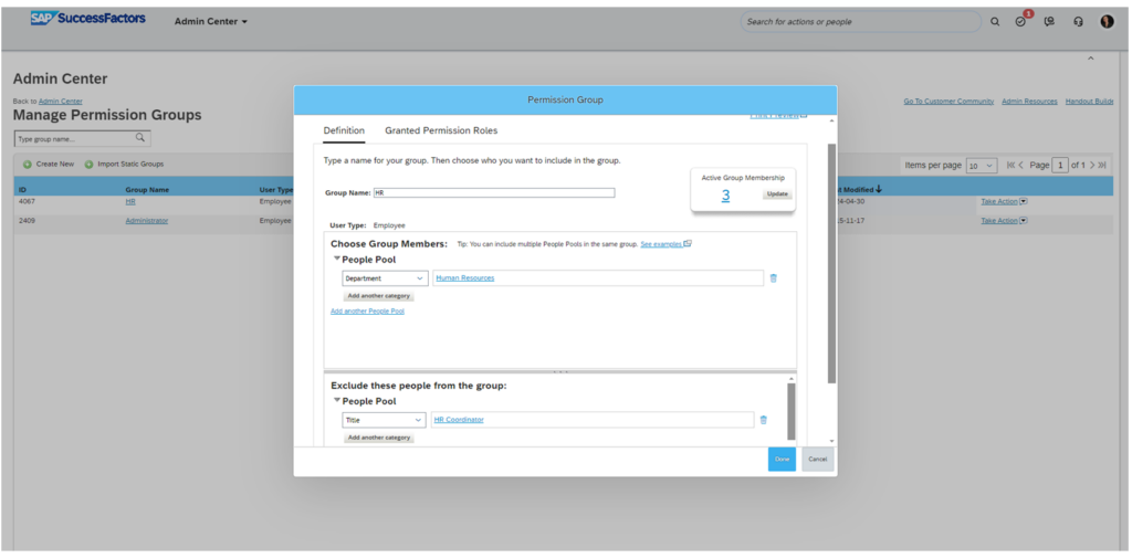 SAP SuccessFactors security safeguard Screenshot