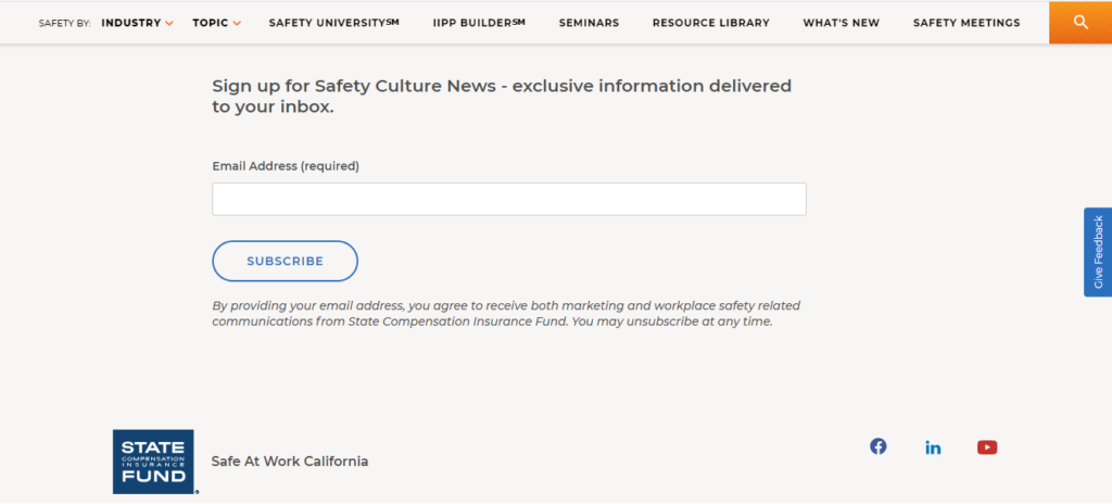 Safe at Work California, workplace safety newsletter