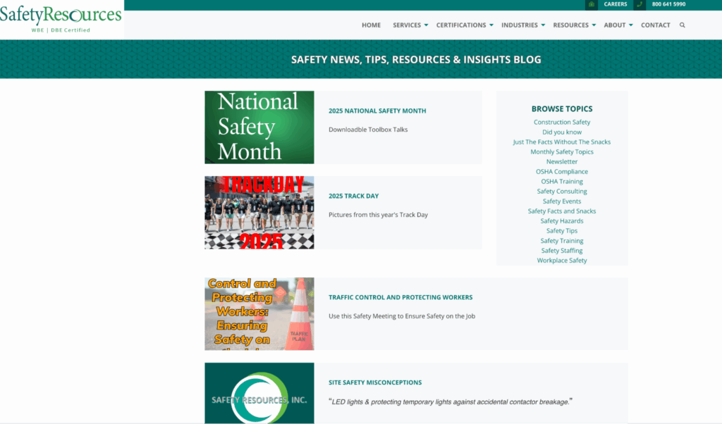 Safety Resources newsletter