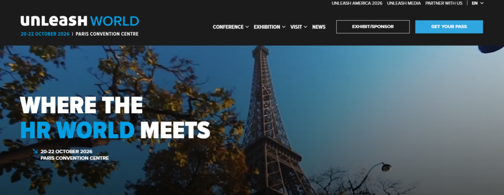 Unleash World website page
