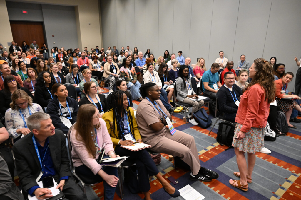 A speaker and the audience interacting at the ATD International Conference &amp; EXPO