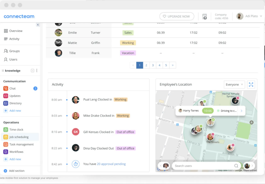 connecteam data protection screenshot
