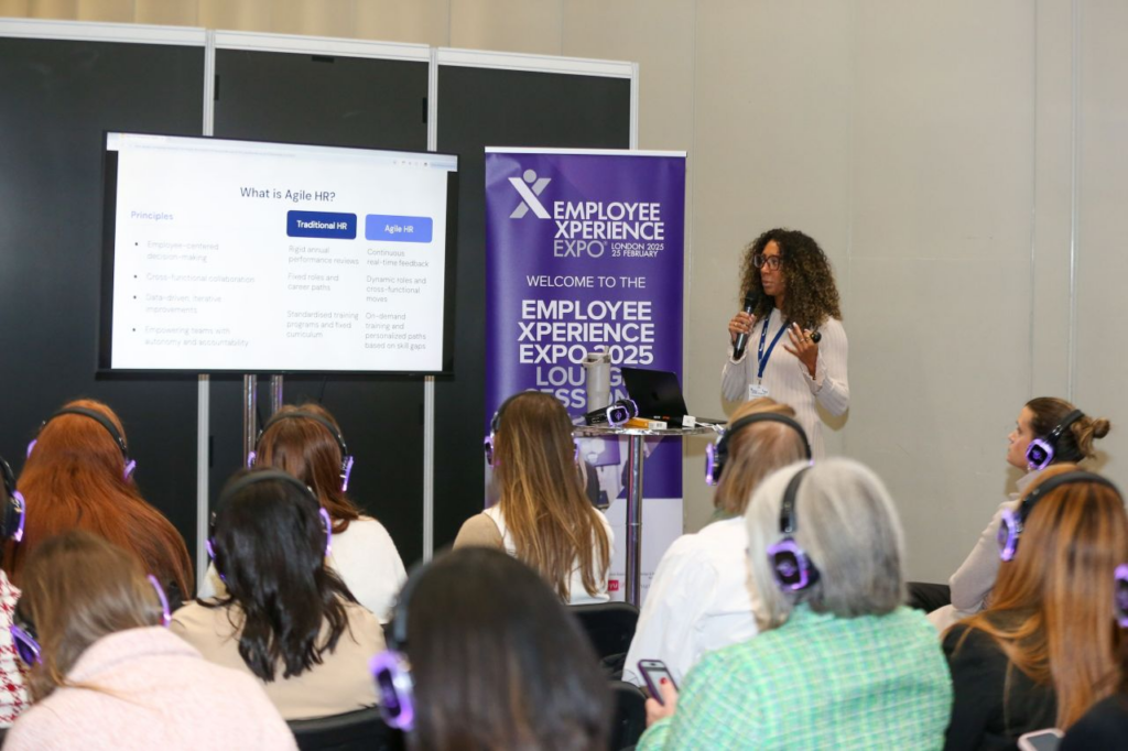 A presentation about Agile HR at the Employee Xperience Expo