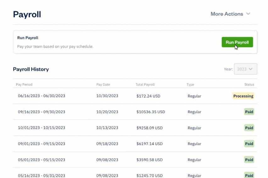 freshbooks auto pilot payroll screenshot