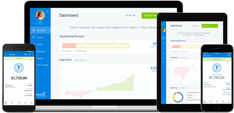 freshbooks automatic tax calculations and filling screenshot