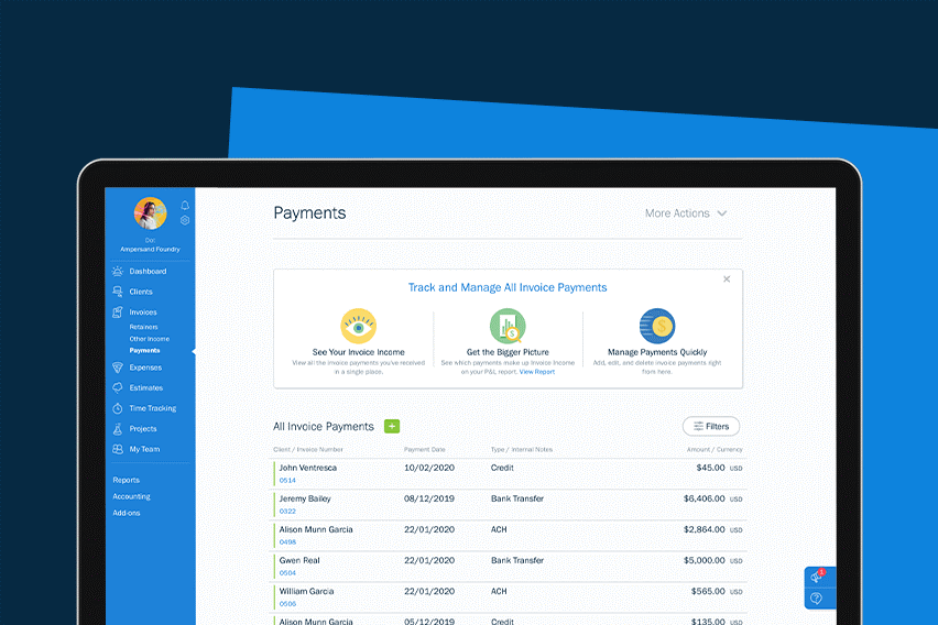freshbooks detailed payroll reporting screenshot