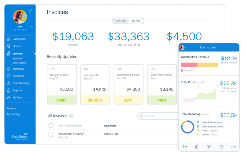 freshbooks invoicing screenshot