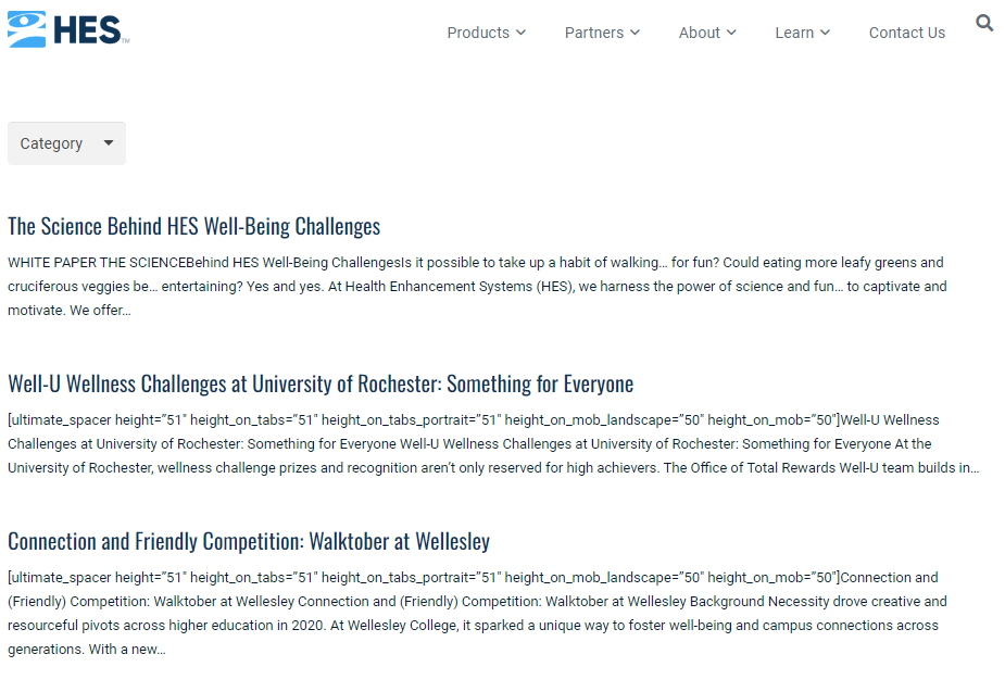 Health Enhancement Systems (HES), an employee wellness newsletter