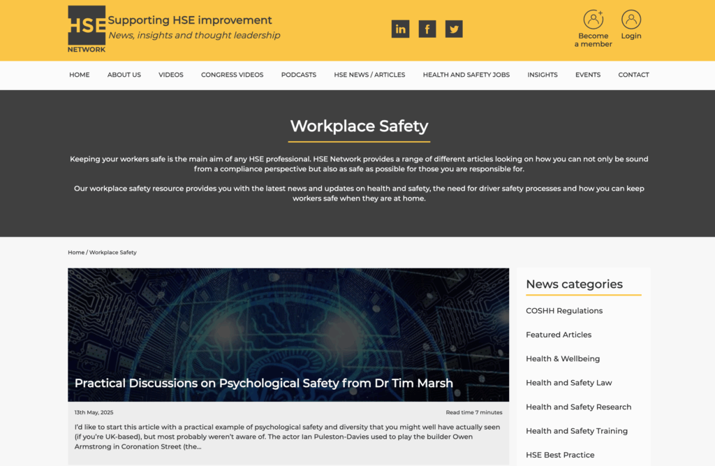 HSE Network newsletter