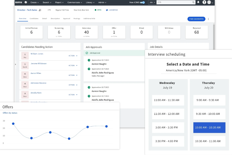 iCIMS industry specific features screenshot