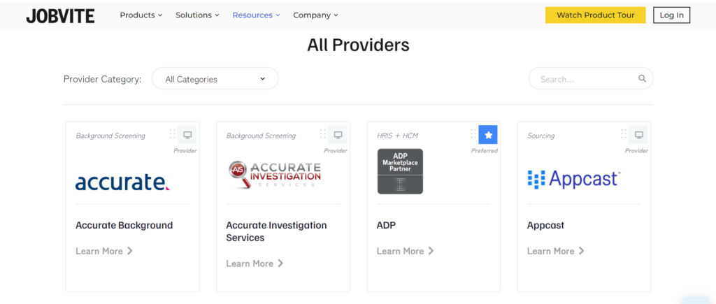 jobvite integrations screenshot