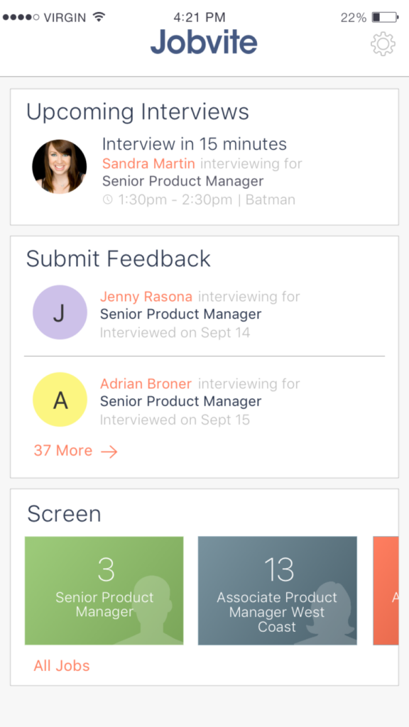 jobvite mobile app screenshot
