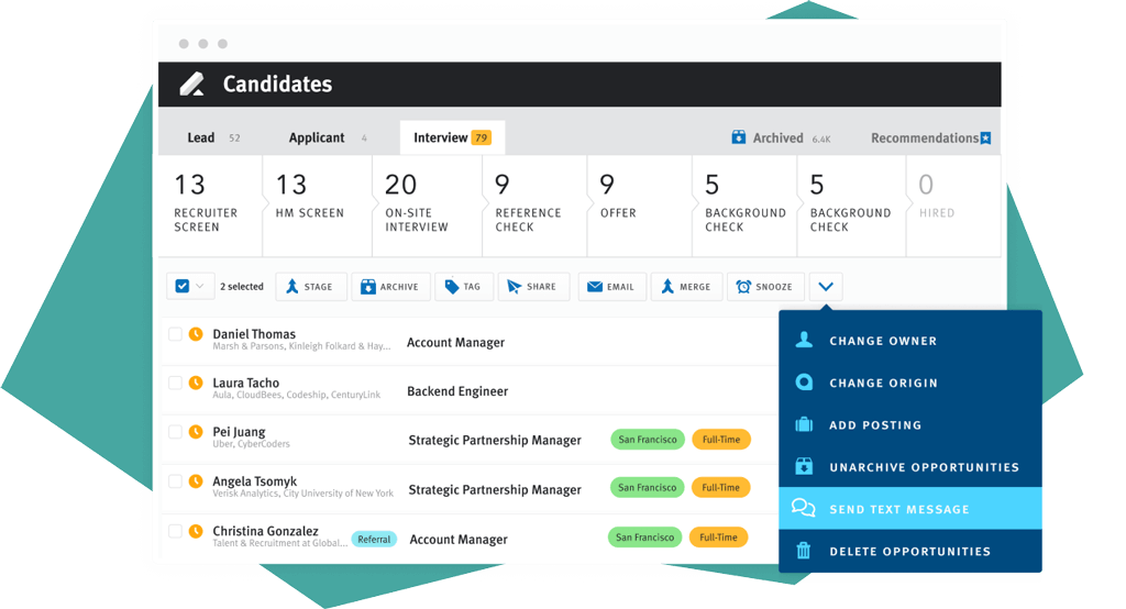 Lever's candidate pipeline feature