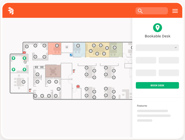officespace desk booking screenshot