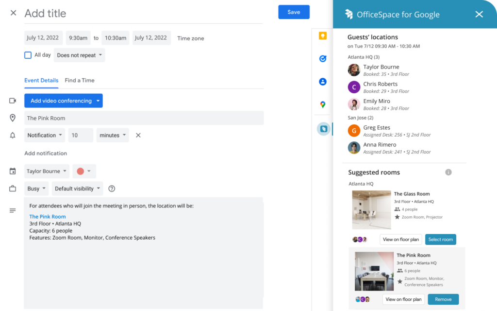 officespace integrations screenshot