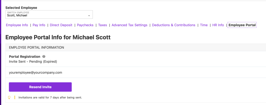 patriot software employee self service screenshot