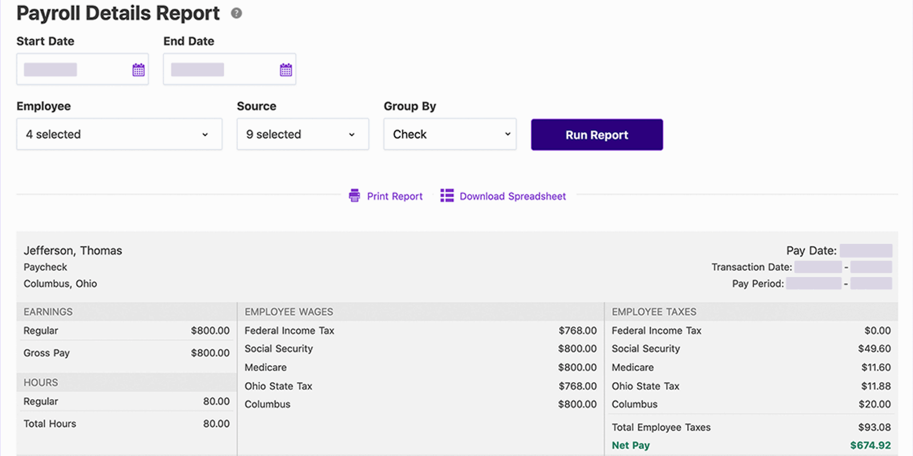 patriot software garnishment management screenshot