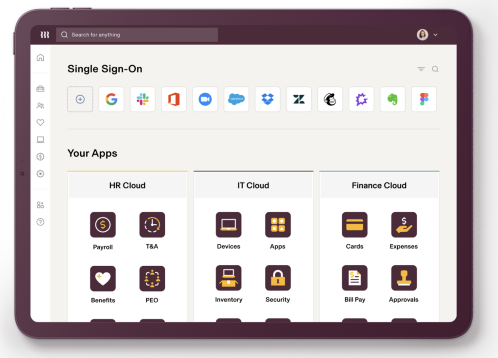 screenshot of applicant tracking system features for rippling