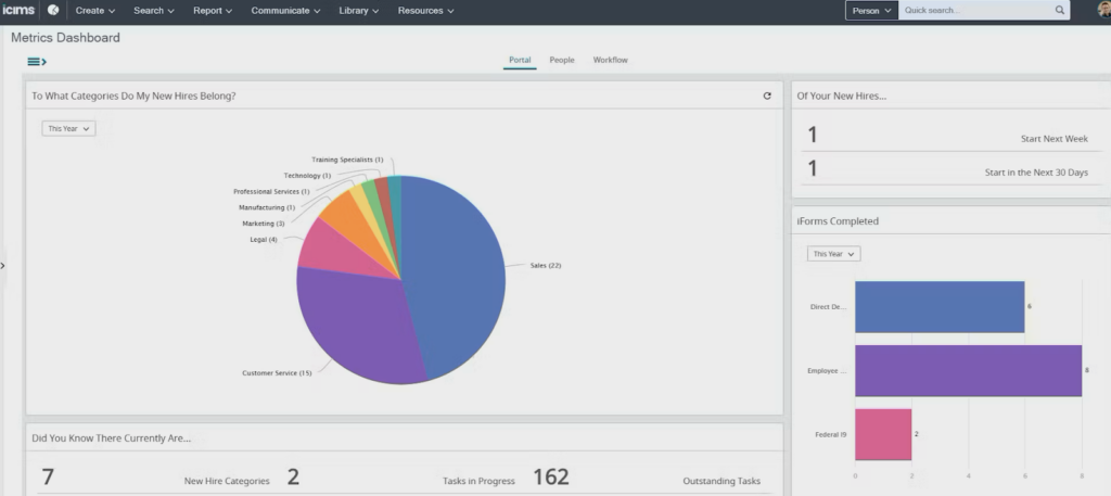 screenshot of icims ease of use